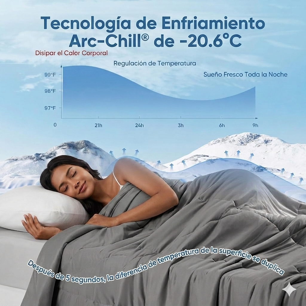 Manta con Tecnología de Frío – Duerme Fresco Toda la Noche